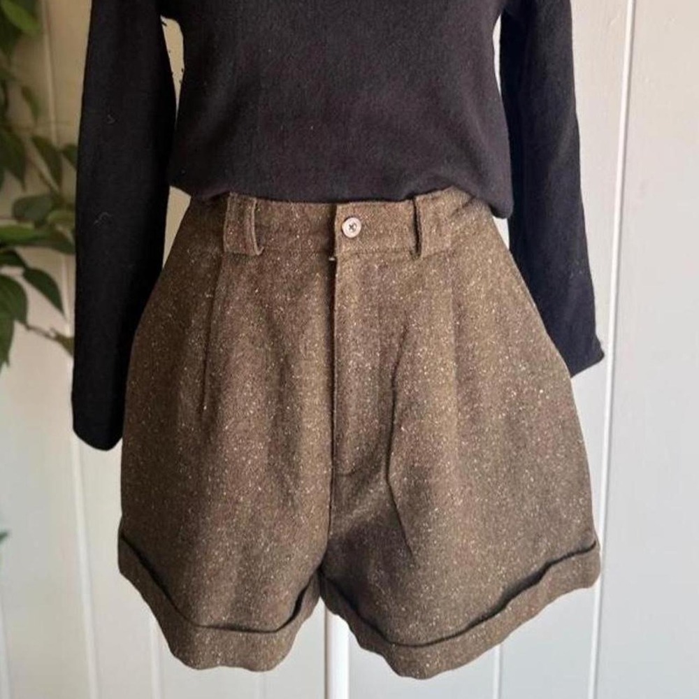 GAP Brown Tweed High waisted Shorts Women's Size 6 Preppycore